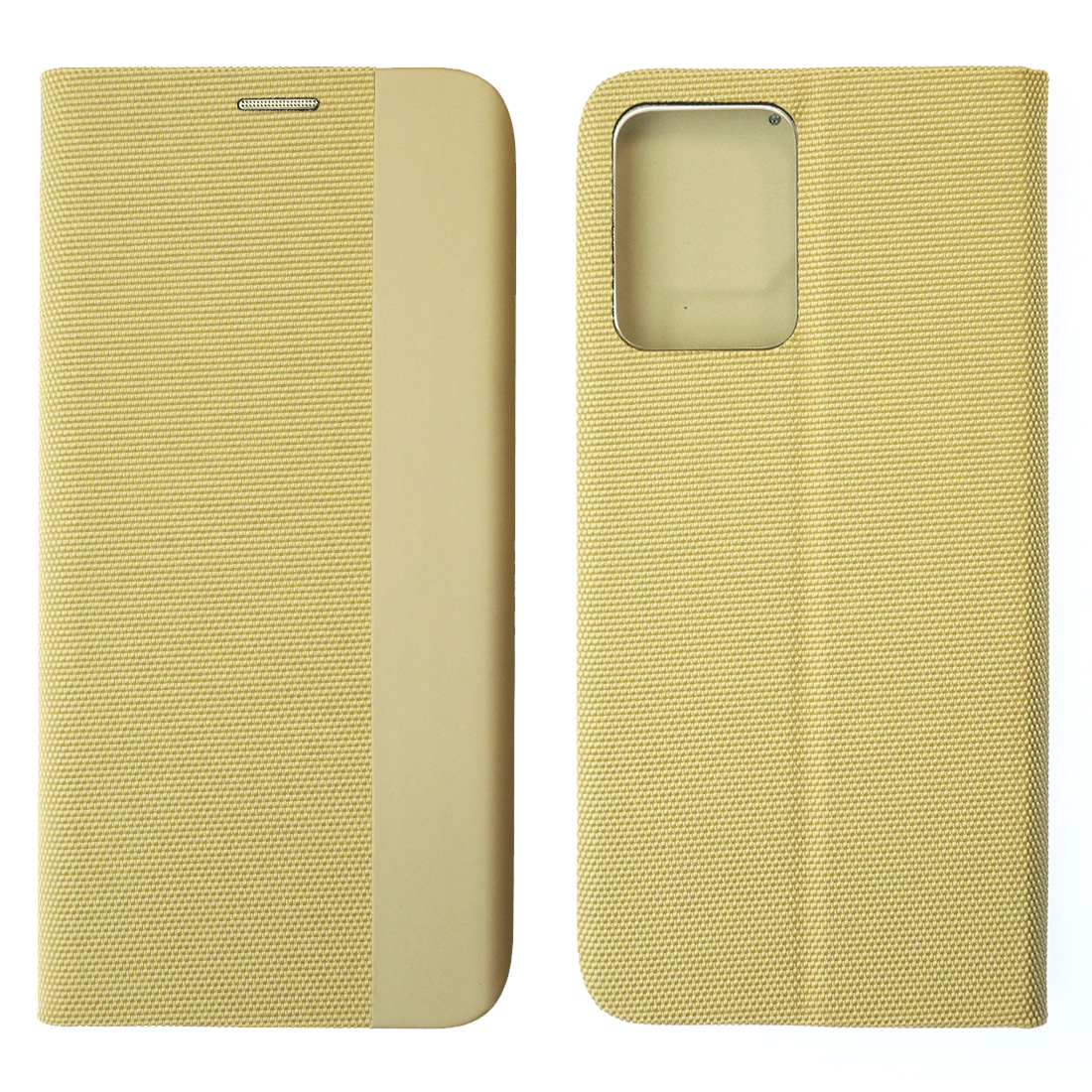 Чехол книжка MESH для XIAOMI POCO X5, Redmi Note 12 5G, текстиль, силикон, бархат, визитница, цвет золотистый Чехол книжка MESH для XIAOMI POCO X5, Redmi Note 12 5G, текстиль, силикон, бархат, визитница, цвет золотистый