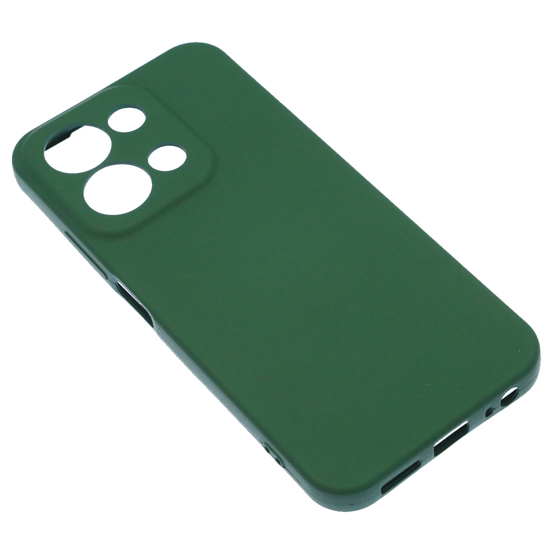 Чехол накладка Silicon Cover для XIAOMI Redmi 15C, POCO C85, защита камеры, силикон, бархат, цвет темно зеленый
