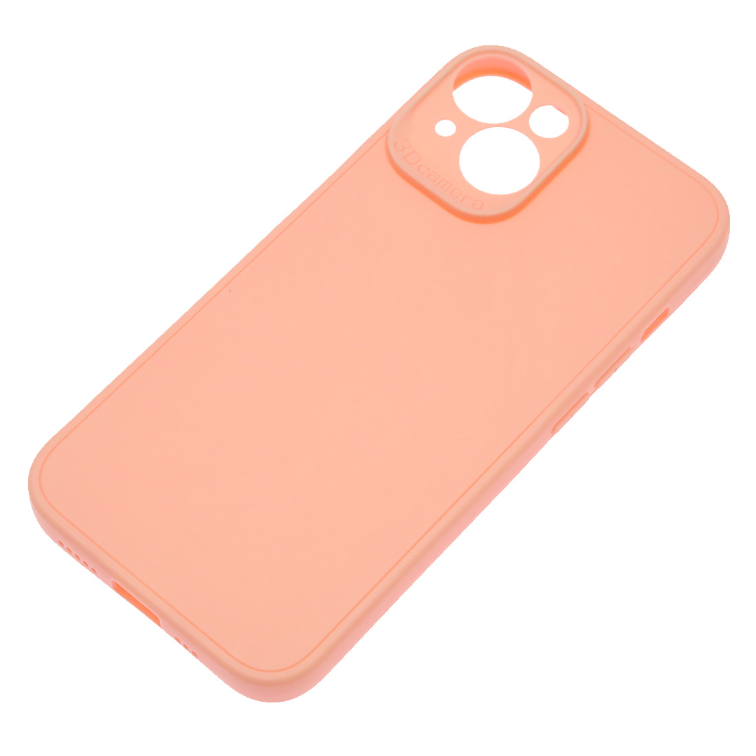 Чехол накладка для APPLE iPhone 14, защита камеры, силикон, матовый, цвет розовый