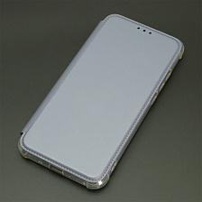 Чехол книжка для XIAOMI Redmi 9A, экокожа, визитница, цвет темно серебристый