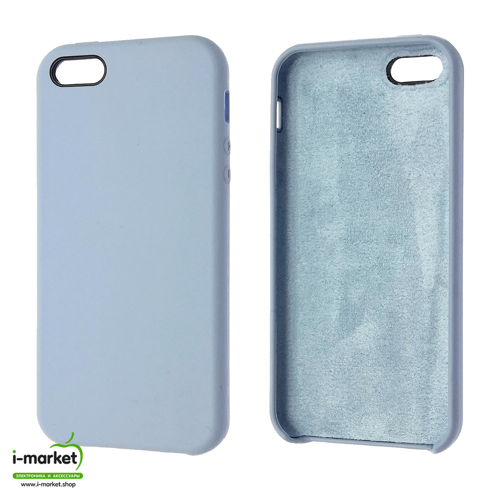 Чехол накладка Silicon Case для APPLE iPhone 5, iPhone 5G, iPhone 5S, iPhone SE, силикон, бархат, цвет серо голубой Чехол накладка Silicon Case для APPLE iPhone 5, iPhone 5G, iPhone 5S, iPhone SE, силикон, бархат, цвет серо голубой
