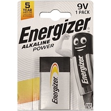 Батарейка ENERGIZER ALKALINE POWER Крона 6LR61 BL1 9V