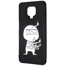 Чехол накладка imcase для XIAOMI Redmi Note 9 Pro, Redmi Note 9S, силикон, рисунок Человечек