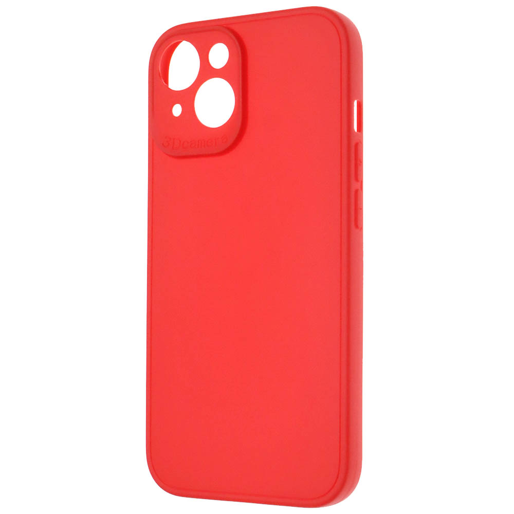 Чехол накладка для APPLE iPhone 15, защита камеры, силикон, цвет красный