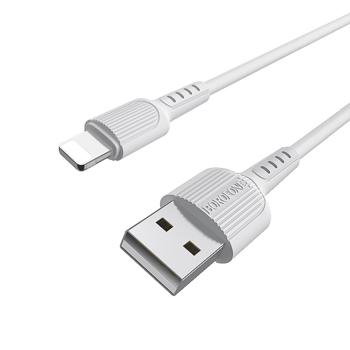 Кабель BOROFONE BX16 Easy Lightning 8 pin, 2A, длина 1 метр, силикон, цвет белый Кабель BOROFONE BX16 Easy Lightning 8 pin, 2A, длина 1 метр, силикон, цвет белый