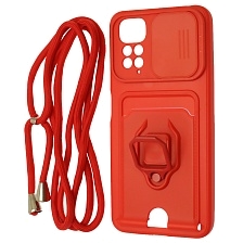 Чехол накладка MULTI FUNCTION 4 в 1 для XIAOMI Redmi Note 11 4G, Redmi Note 11S, цвет красный