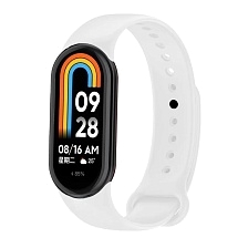 Ремешок на запястье, браслет для XIAOMI Mi Band 8, силикон, цвет белый Ремешок на запястье, браслет для XIAOMI Mi Band 8, силикон, цвет белый