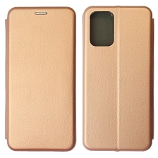 Чехол книжка STYLISH для XIAOMI Redmi Note 10, Redmi Note 10S, POCO M5s, экокожа, визитница, цвет розовое золото