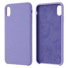 Чехол накладка Silicon Case для APPLE iPhone XS MAX, силикон, бархат, цвет светло пурпурный Чехол накладка Silicon Case для APPLE iPhone XS MAX, силикон, бархат, цвет светло пурпурный