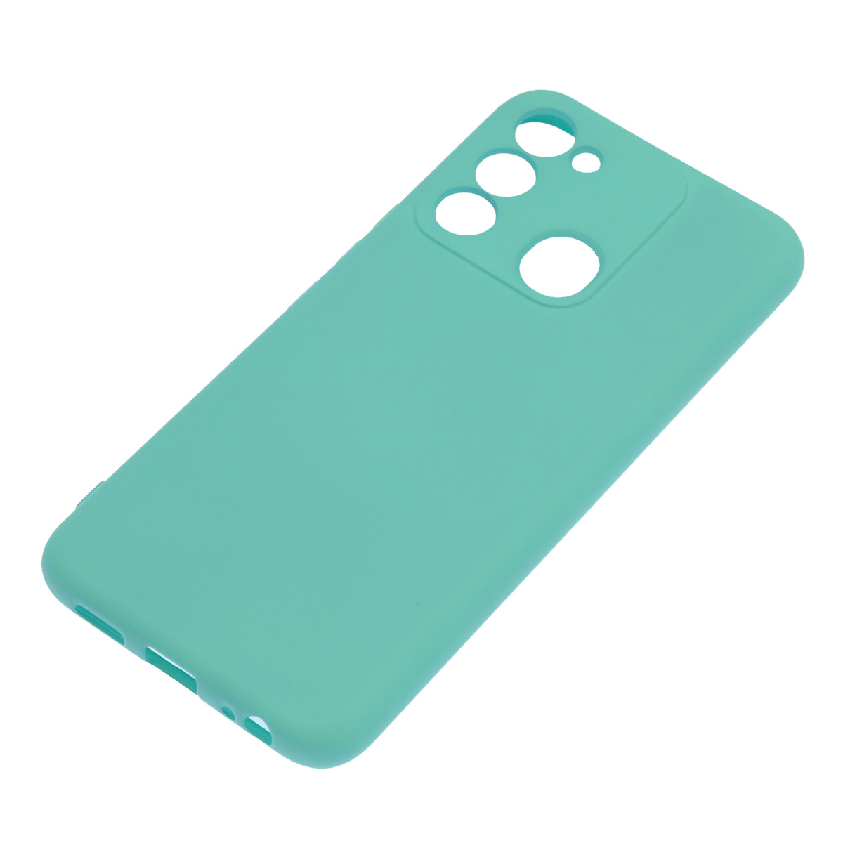 Чехол накладка NANO для TECNO Spark GO 2022, Spark 8C, Spark 9, силикон, бархат, цвет бирюзовый