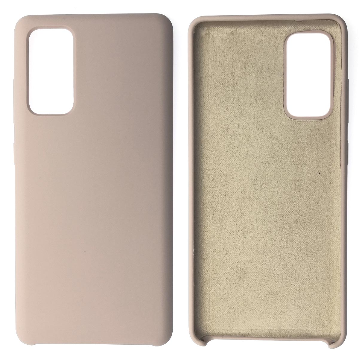 Чехол накладка Silicon Cover для SAMSUNG Galaxy S20FE, силикон, бархат, цвет розовый песок Чехол накладка Silicon Cover для SAMSUNG Galaxy S20FE, силикон, бархат, цвет розовый песок