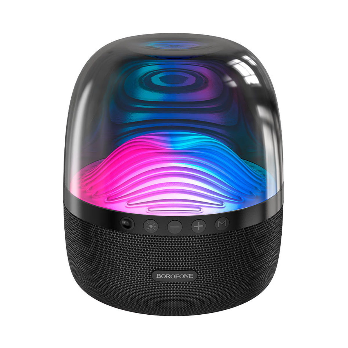Портативная колонка BOROFONE BP8 Glazed, 11 световых режимов, RGB подсветка, цвет черный (распродажа -70%)