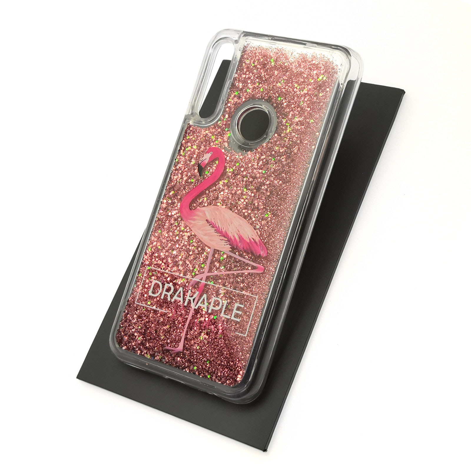 Чехол накладка TransFusion для HUAWEI Honor 9X, P Smart Z, Y9 Prime 2019, OPPO F11 Pro, силикон, переливашка, рисунок Drakaole Фламинго.
