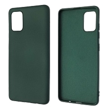 Чехол накладка NANO для SAMSUNG Galaxy A51 (SM-A515), силикон, бархат, цвет темно зеленый Чехол накладка NANO для SAMSUNG Galaxy A51 (SM-A515), силикон, бархат, цвет темно зеленый