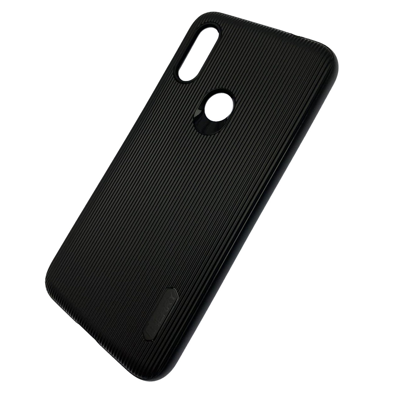Чехол накладка для XIAOMI REDMI 7, силикон, полоски, цвет чёрный. Чехол накладка для XIAOMI REDMI 7, силикон, полоски, цвет чёрный.