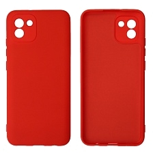 Чехол накладка NANO для SAMSUNG Galaxy A03 (SM-A035F), силикон, бархат, цвет красный Чехол накладка NANO для SAMSUNG Galaxy A03 (SM-A035F), силикон, бархат, цвет красный