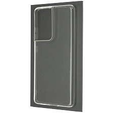 Чехол накладка для SAMSUNG Galaxy S21 Ultra (SM-G998), защита камеры, силикон, цвет прозрачный