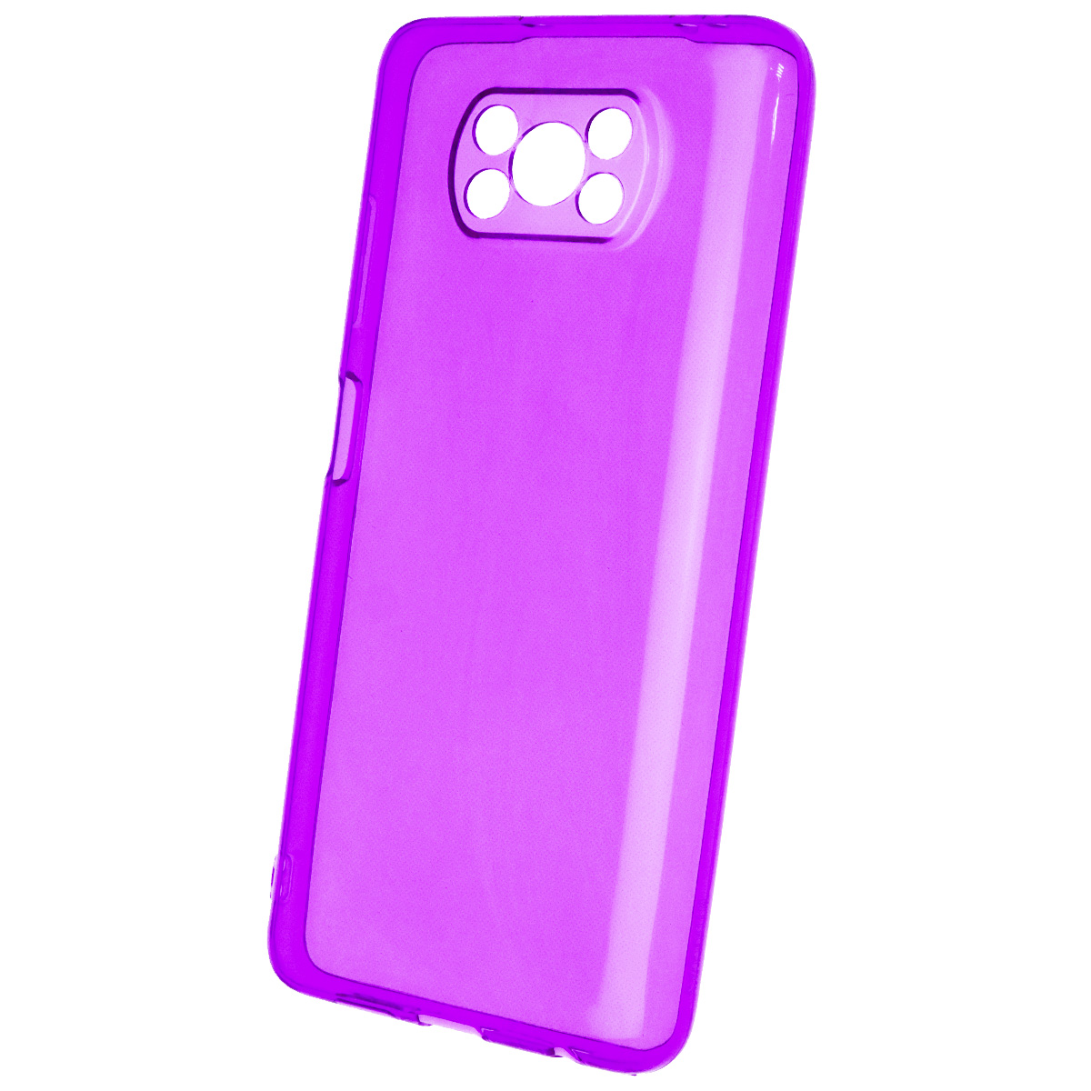 Чехол накладка Clear Case для XIAOMI POCO X3, POCO X3 Pro, силикон 1.5 мм, защита камеры, цвет прозрачно сиреневый