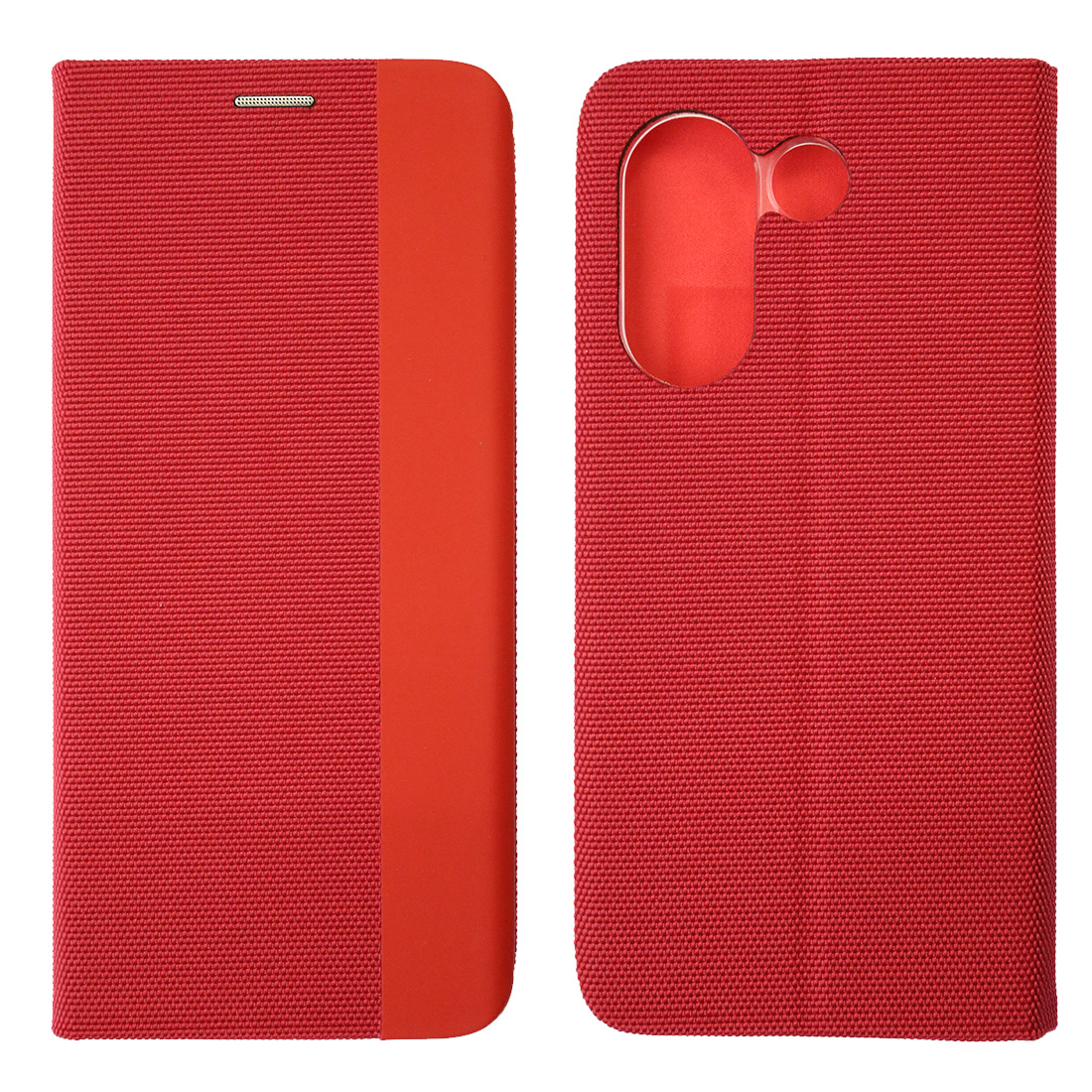 Чехол книжка MESH для TECNO Camon 20 4G, TECNO Camon 20 Pro 4G, текстиль, силикон, бархат, визитница, цвет красный