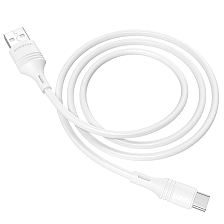 Кабель BOROFONE BX43 CoolJoy USB Type C, 3.0А, длина 1 метр, силикон, цвет белый