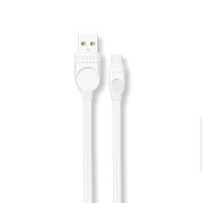 Кабель EARLDOM EC-108С USB Type C, 2.4А, длина 1 метр, силикон, цвет белый