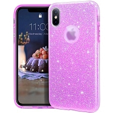 Чехол накладка Shine для APPLE iPhone XR, силикон, блестки, цвет пурпурный Чехол накладка Shine для APPLE iPhone XR, силикон, блестки, цвет пурпурный