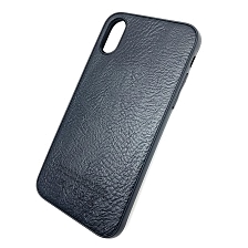 Чехол накладка для APPLE iPhone X, XS, силикон, под кожу, с логотипом, цвет черный. Чехол накладка для APPLE iPhone X, XS, силикон, под кожу, с логотипом, цвет черный.