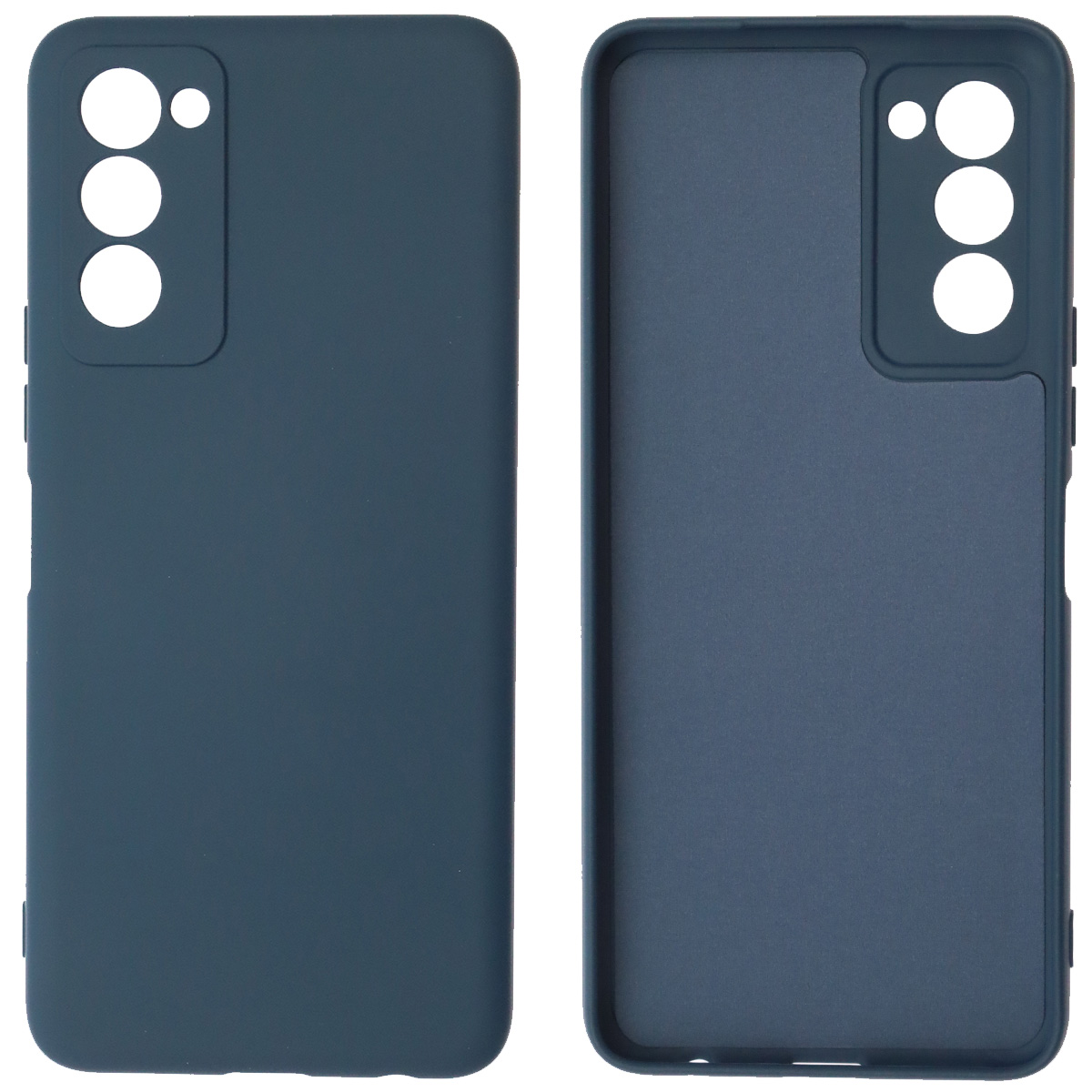 Чехол накладка NANO для TECNO Camon 18, 18P, 18T, силикон, бархат, цвет темно синий