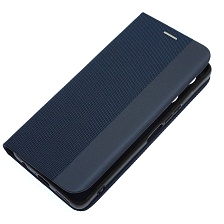Чехол книжка MESH для TECNO Camon 19, Camon 19 Pro, текстиль, силикон, бархат, визитница, цвет темно синий Чехол книжка MESH для TECNO Camon 19, Camon 19 Pro, текстиль, силикон, бархат, визитница, цвет темно синий