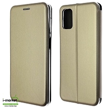 Чехол книжка STYLISH для SAMSUNG Galaxy M51 (SM-M515), экокожа, визитница, цвет золотистый