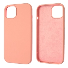 Чехол накладка Silicon Case для APPLE iPhone 13 (6.1), силикон, бархат, цвет розовый Чехол накладка Silicon Case для APPLE iPhone 13 (6.1), силикон, бархат, цвет розовый