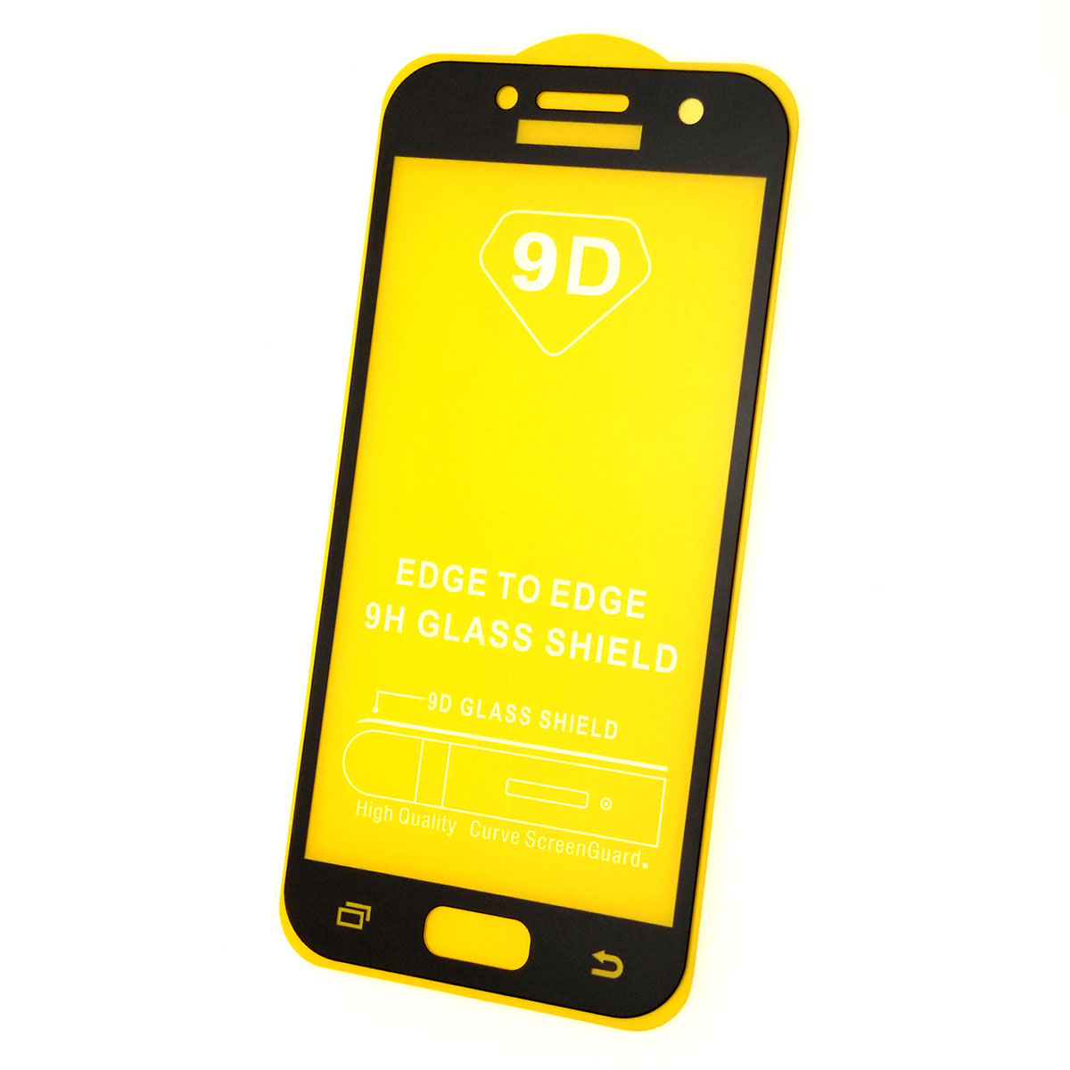 Защитное стекло 9D для SAMSUNG Galaxy A3 2017 (SM-A320), цвет окантовки черный