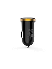 АЗУ (автомобильное зарядное устройство) LDNIO DL-C22, 2 USB выхода 2.1А, кабель с кабелем Lightning 8 pin, цвет черный АЗУ (автомобильное зарядное устройство) LDNIO DL-C22, 2 USB выхода 2.1А, кабель с кабелем Lightning 8 pin, цвет черный