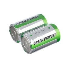 Батарейка GREEN POWERlab D (LR20/R20/ER34615) SH2, Щелочная 1.5V (КОМПЛЕКТ ИЗ ДВУХ ШТУК)
