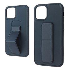 Чехол накладка STAND для APPLE iPhone 11 Pro, подставка, магнит, экокожа, цвет темно синий Чехол накладка STAND для APPLE iPhone 11 Pro, подставка, магнит, экокожа, цвет темно синий