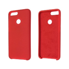 Чехол накладка Silicon Cover для HUAWEI Honor 9 Lite, P Smart, силикон, бархат, цвет темно красный