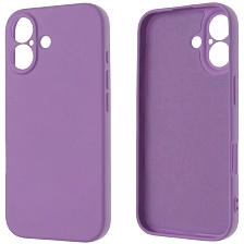 Чехол накладка Silicone Case для APPLE iPhone 17, силикон, защита камеры, бархат, цвет сиреневый