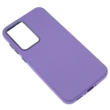 Чехол накладка для SAMSUNG Galaxy A36, Galaxy A56, силикон, пластик, текстура кожи, бархат, цвет сиреневый