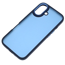 Чехол накладка для APPLE iPhone 16 (6.1"), силикон, пластик, цвет темно синий