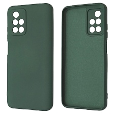 Чехол накладка NANO для XIAOMI Redmi 10 (2021), Redmi 10 (2022), силикон, бархат, цвет темно зеленый