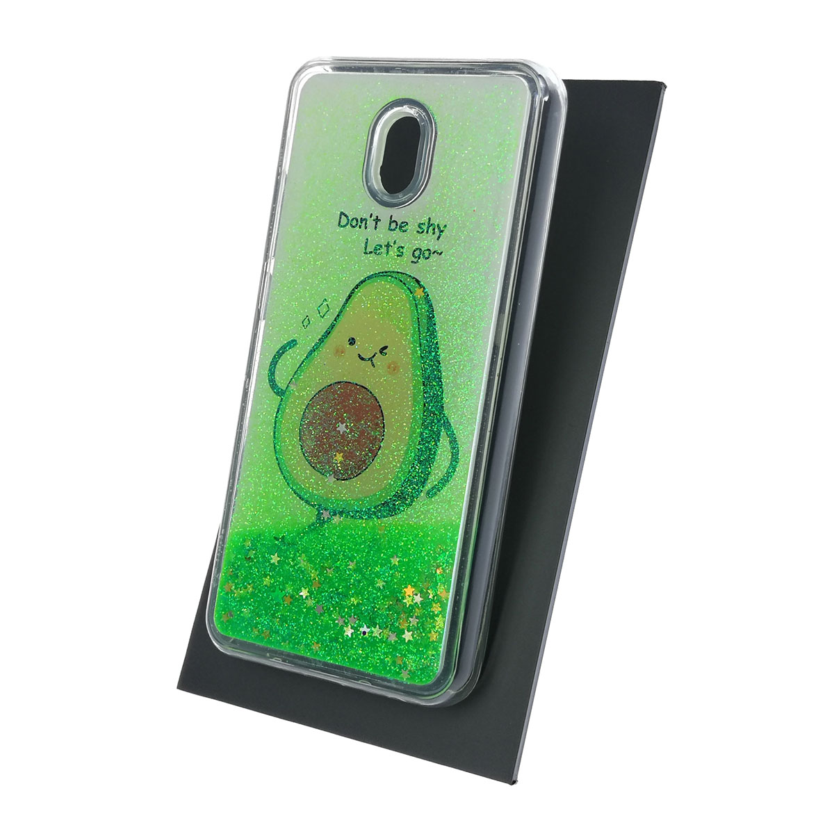Чехол накладка TransFusion для XIAOMI Redmi 8A, силикон, переливашка, рисунок Авокадо Don't be shy Let's go.