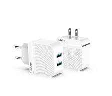 СЗУ (сетевое зарядное устройство) SunPin DS-320 на 2 USB порта 5V-2.4A, цвет белый.