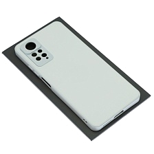 Чехол накладка для XIAOMI Redmi Note 12 Pro 4G, защита камеры, силикон, пластик, цвет бело серебристый Чехол накладка для XIAOMI Redmi Note 12 Pro 4G, защита камеры, силикон, пластик, цвет бело серебристый