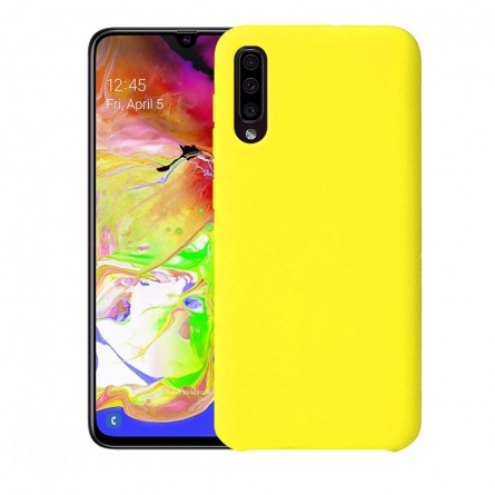 Чехол накладка Silicon Cover для SAMSUNG Galaxy A50 (SM-A505), A30s (SM-A307), A50s (SM-A507), силикон, бархат, цвет желтый. Чехол накладка Silicon Cover для SAMSUNG Galaxy A50 (SM-A505), A30s (SM-A307), A50s (SM-A507), силикон, бархат, цвет желтый.
