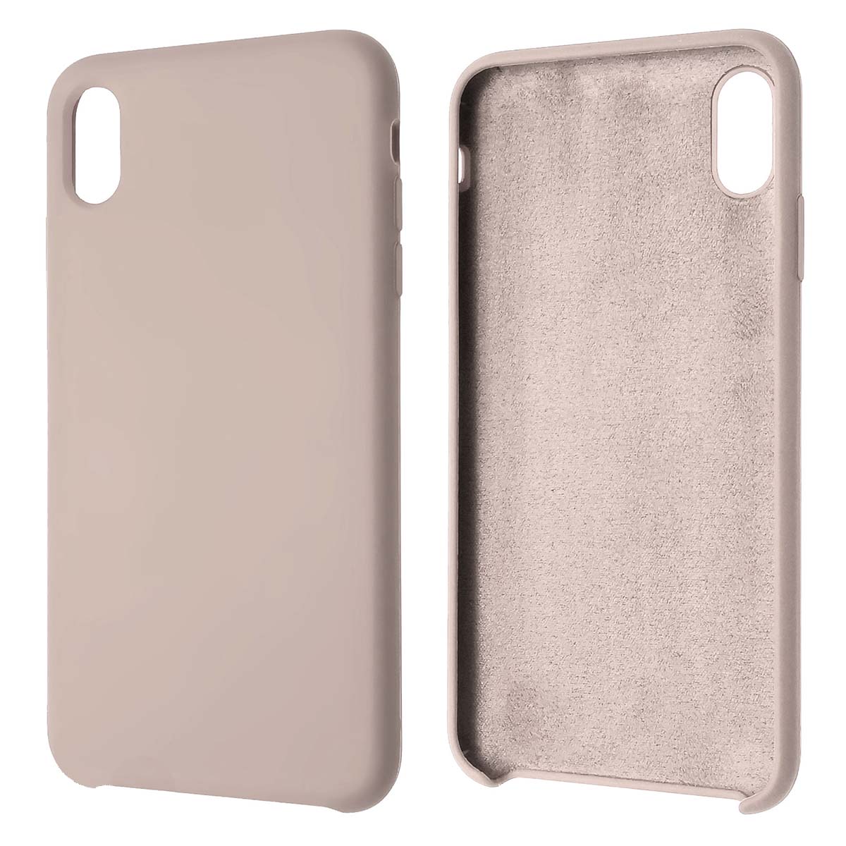 Чехол накладка Silicon Case для APPLE iPhone XS MAX, силикон, бархат, цвет розовый песок Чехол накладка Silicon Case для APPLE iPhone XS MAX, силикон, бархат, цвет розовый песок