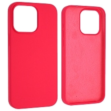 Чехол накладка Silicon Case для APPLE iPhone 15 Pro Max (6.7"), силикон, бархат, цвет фуксия Чехол накладка Silicon Case для APPLE iPhone 15 Pro Max (6.7"), силикон, бархат, цвет фуксия