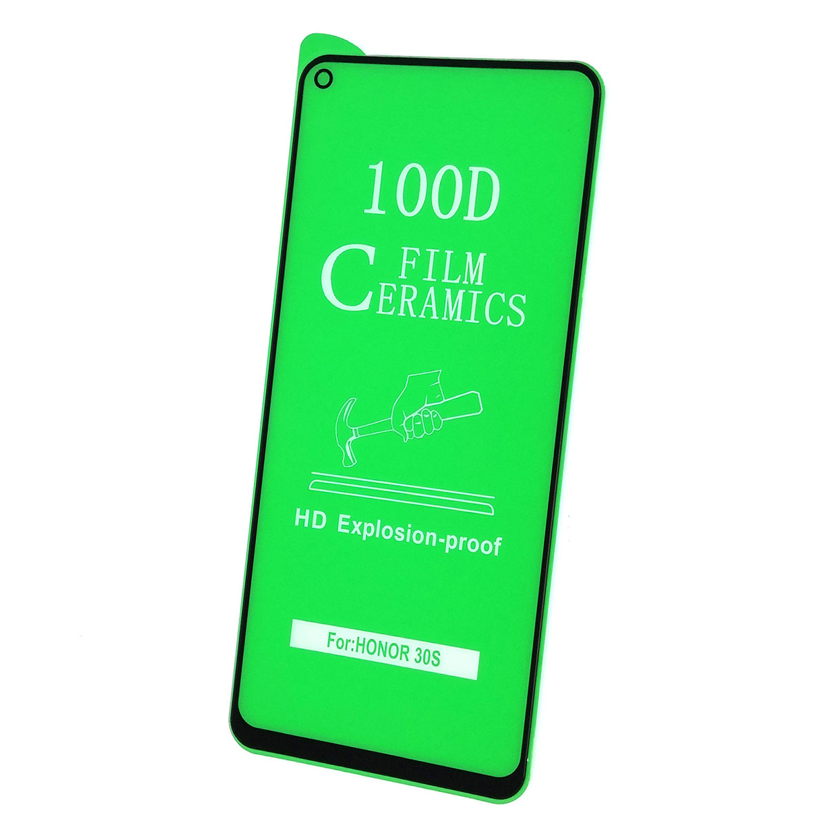 Защитное стекло 100D Ceramics для HUAWEI Honor 30S (CDY-NX9A), цвет черный