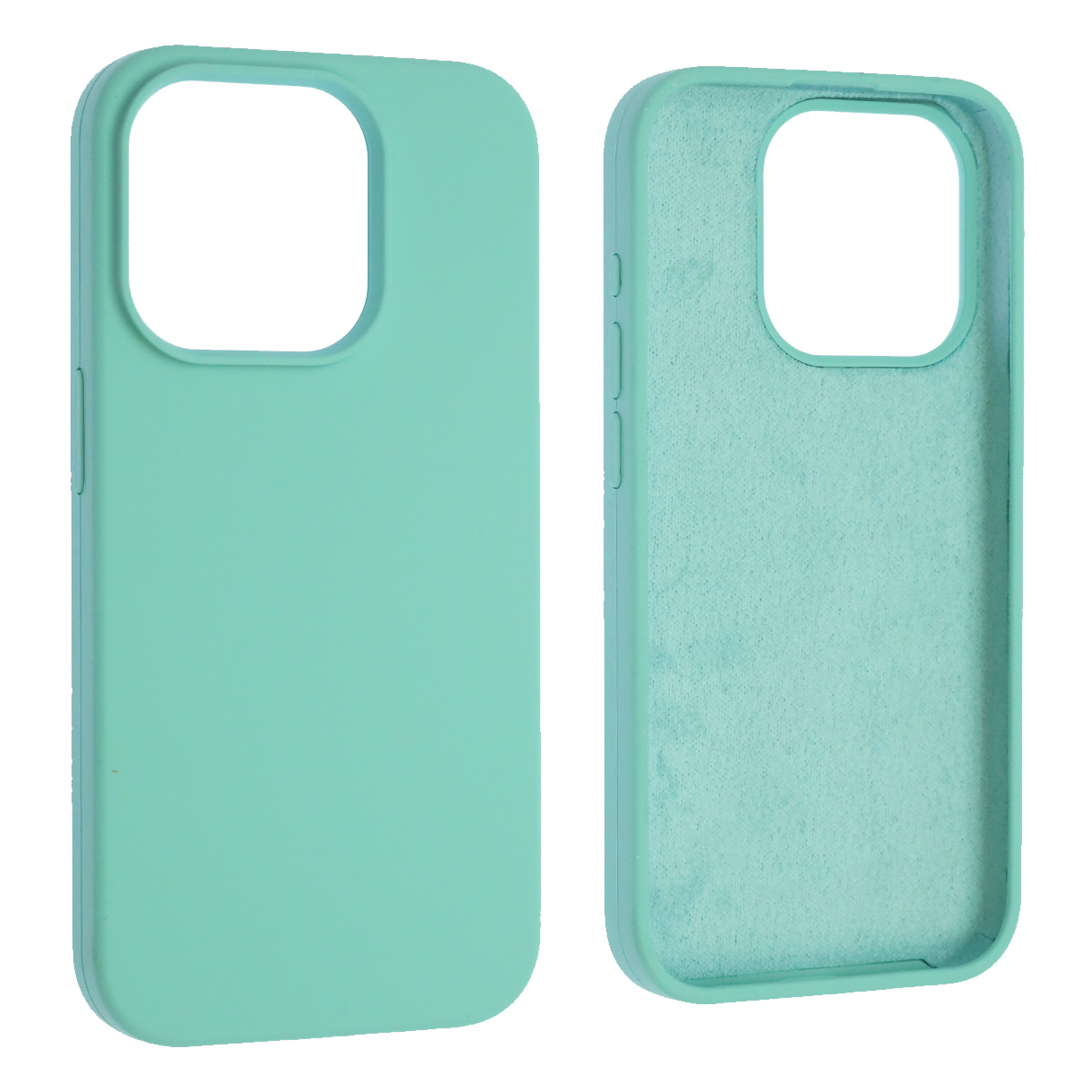 Чехол накладка Silicon Case для APPLE iPhone 15 Pro (6.1"), силикон, бархат, цвет бирюзовый Чехол накладка Silicon Case для APPLE iPhone 15 Pro (6.1"), силикон, бархат, цвет бирюзовый