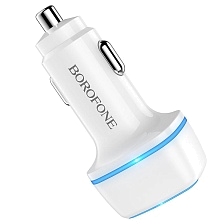 АЗУ (Автомобильное зарядное устройство) BOROFONE BZ14 Max, 12W, 2.4А, 2 USB, цвет белый АЗУ (Автомобильное зарядное устройство) BOROFONE BZ14 Max, 12W, 2.4А, 2 USB, цвет белый