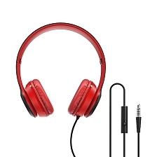 Гарнитура (наушники с микрофоном) проводная полноразмерная, BOROFONE BO5 Star sound, цвет красный Гарнитура (наушники с микрофоном) проводная полноразмерная, BOROFONE BO5 Star sound, цвет красный